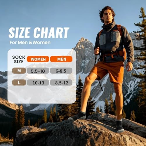 4 Pairs Merino Wool Ankle Running Hiking Socks Compression Support Breathable Thick Cushion No Show Socks for Men 6