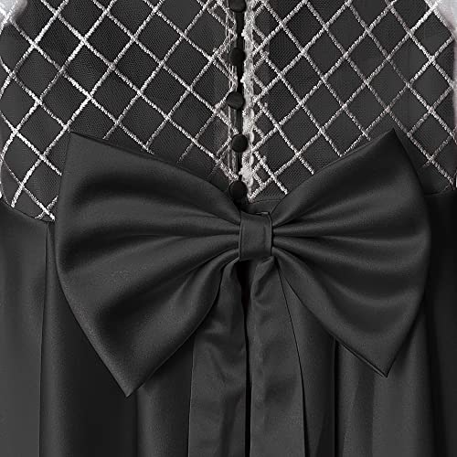 Christmas Flower Girl Dress Floor Length Button Draped Tulle Ball Gowns for Kids4