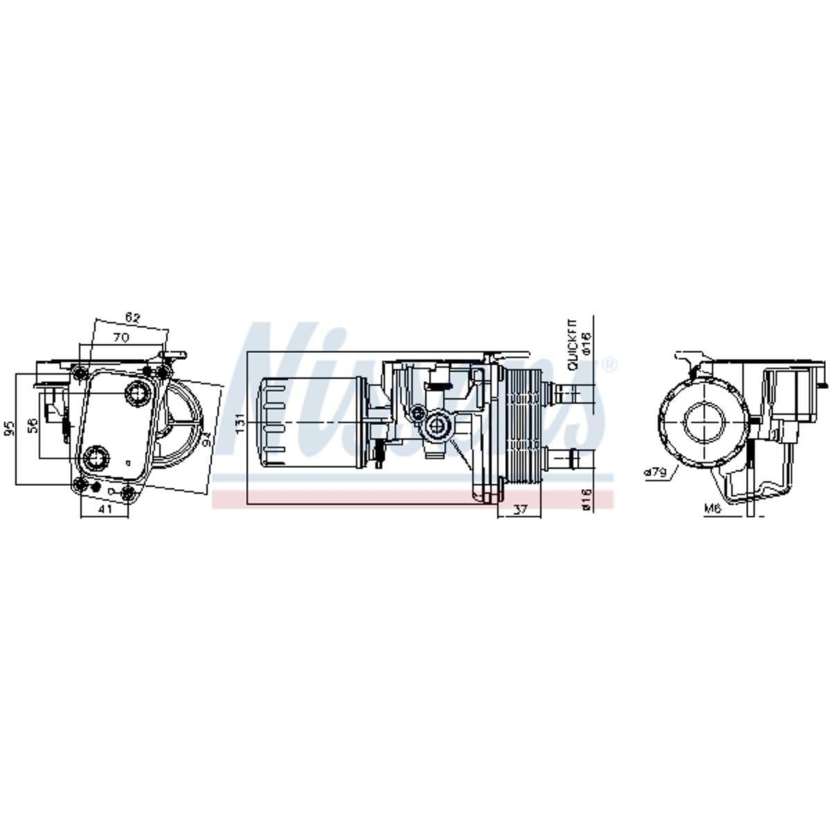 NISSENS Ölkühler, Motoröl 91337 | Kompatibel mit: CITROËN C4 GRAND PICASSO II, C4 II, C4 PICASSO II, C4 PICASSO II Van, C4 SPACETOURER, C5 III, C5 III Break