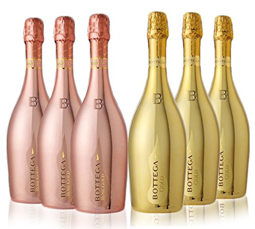 Bottega Gold Prosecco Doc Vin Blanc Mousseux Brut NV and Bottega Rosé Gold Vin Mousseux Rosé Brut NV 75 cl - 6 bouteilles Cover