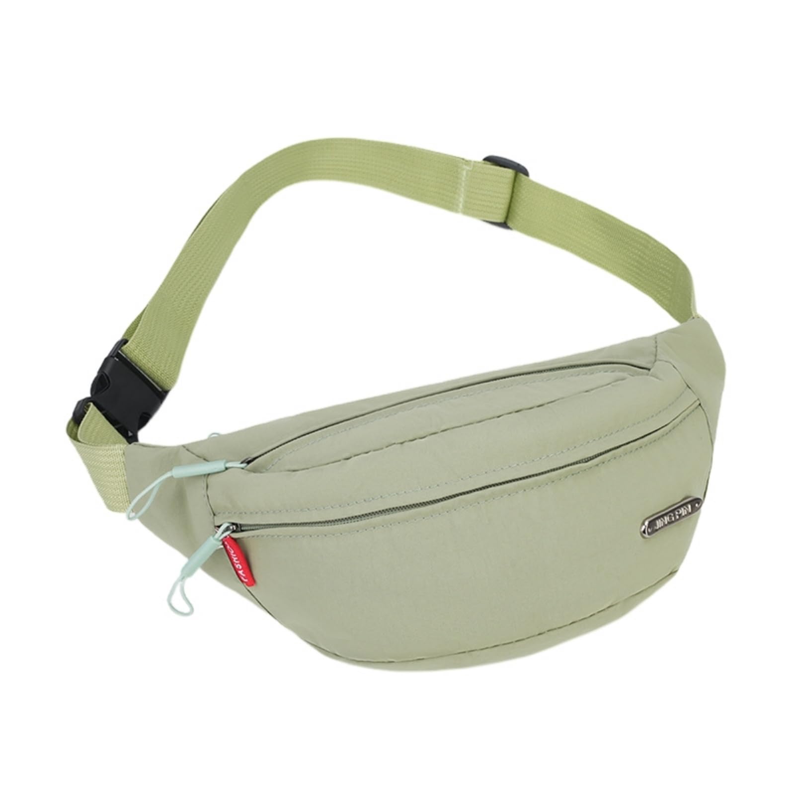 Hixingo Bum Bag for Men Women Waterproof, Bumbag Large with Zipper Lightweight Waist Pack with Adjustable Belt for Sports Running Hiking Walking Travel (Green,34x20x10cm)