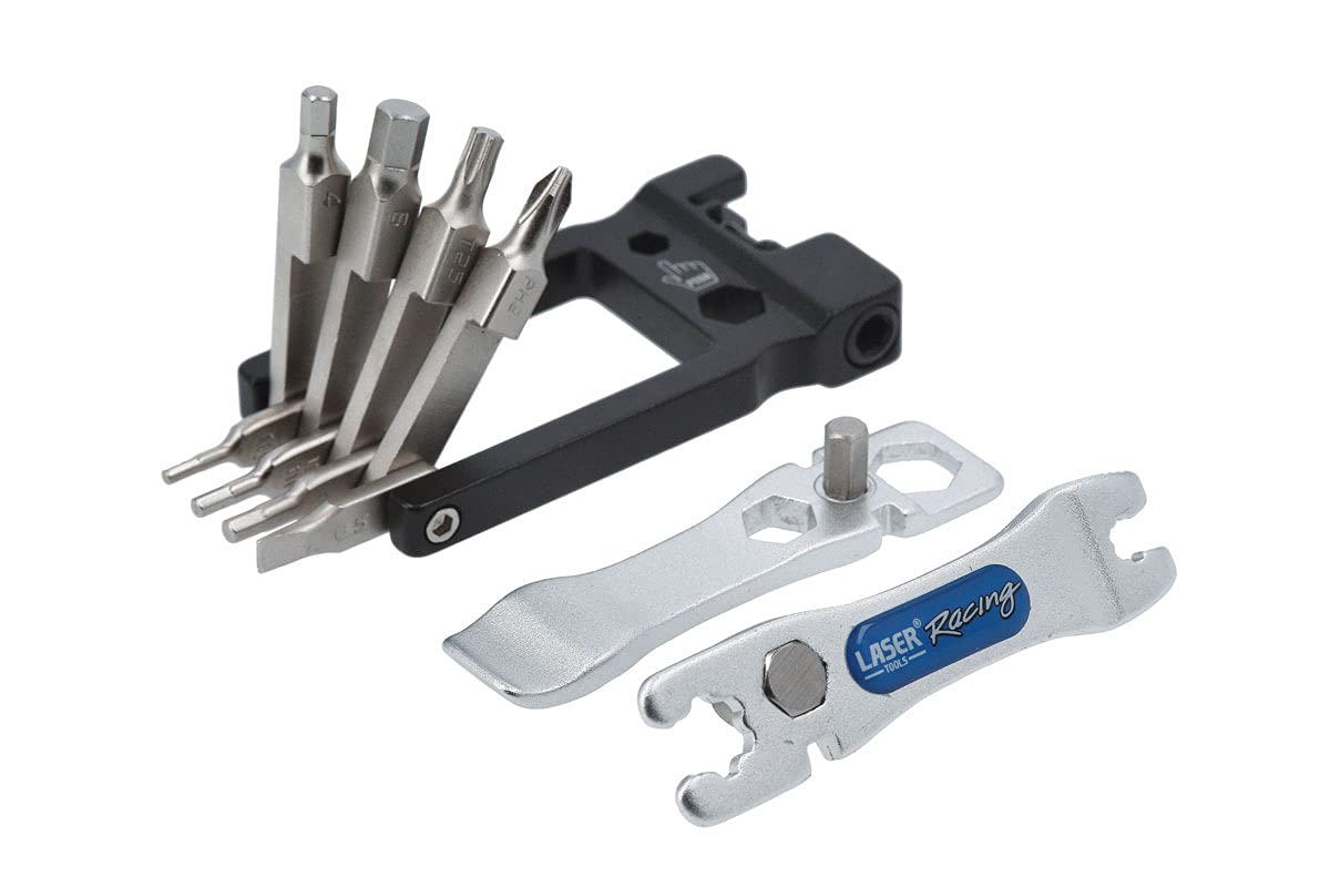 Laser 8166 Alloy Folding Tool Kit, Black