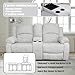 SIENWIEY Grey Linen Microfiber Reclining Sofa Set, 3 Pcs (Sofa+Loveseat+Chair), Wood Frame, Bonded Leather/Microfiber/Corduroy, 82x40x40 inches, 480 pounds Capacity, Living Room