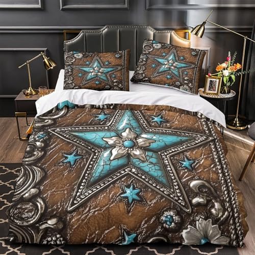 Housse de couette Western Star 140x200 microfibre pour lit single