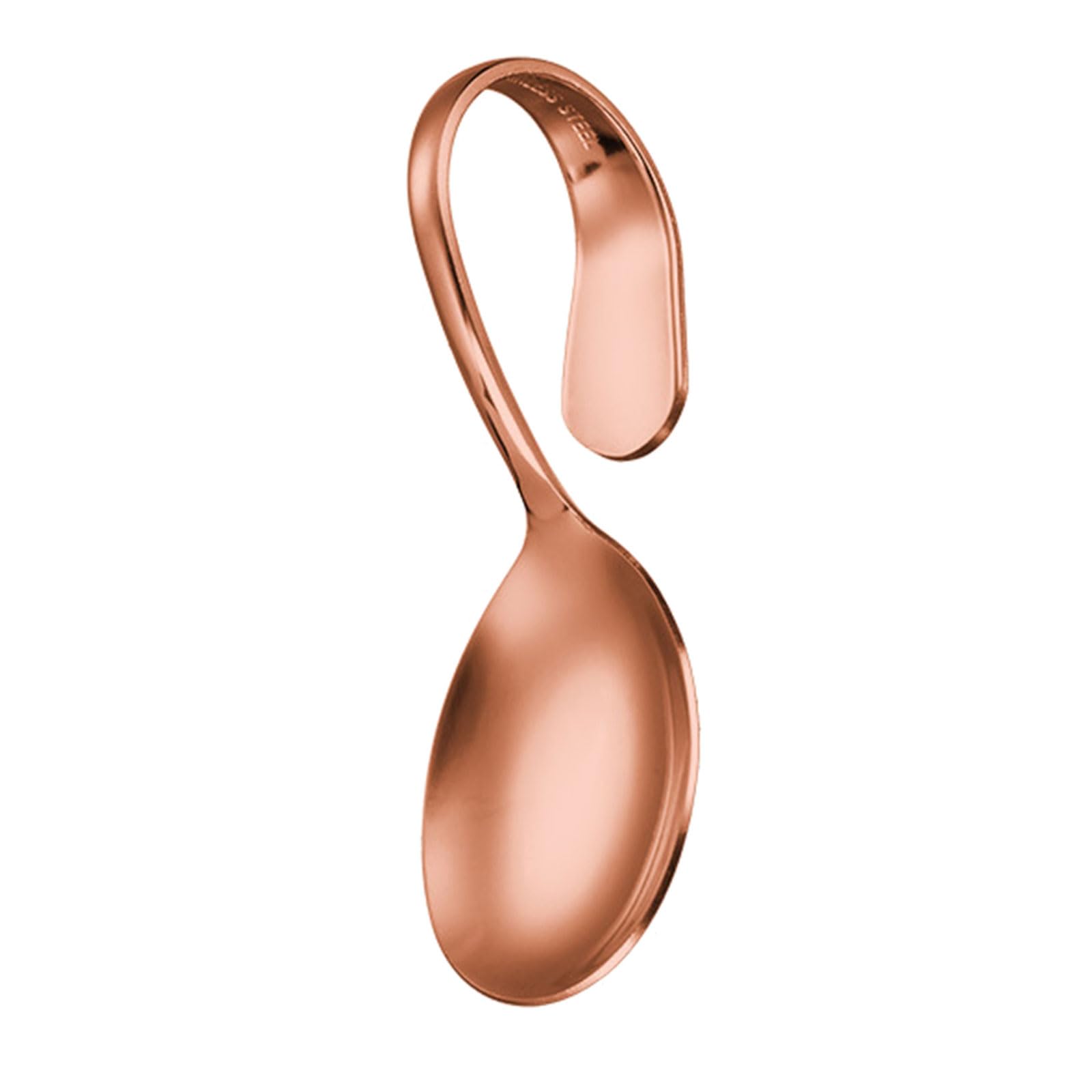 Tsophreniq Premium Metal Textured Spoon for Social Gatherings and Ethnic Cooking Presenting Smooth Profile Tableware Rustless Bend Spoon