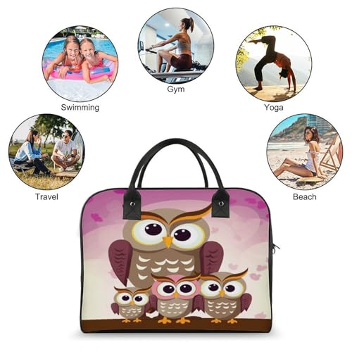 Bolso para portátil Owls Family con correa ajustable miniatura 4