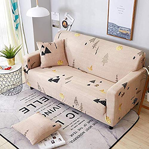 Housse coussin de canapé extensible polyester motif floral décoration maison universel