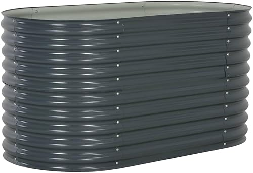 vidaXL Jardín elevado para jardín al aire libre, caja de flores de hierbas, maceta de cultivo de verduras, contenedor de cultivo de verduras, 63 x
