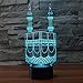 Produktbild Jinson well 3D Islamischer Muslim Lampe optische Illusion Nachtlicht, 7 Farbwechsel Touch Switch Tisch Schreibtisch Dekoration Lampen mit Acryl Flat ABS Base USB Spielzeug