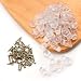 Produktbild DEANKEJI 50 Stück Glashalter Clips 50 Stück Schraube, Transparente Glashalter, Glasregalhalterung Spiegelclips Eignet Sich zur Befestigung von 1-4mm Dickem Glas, Schranktüren und Spiegel