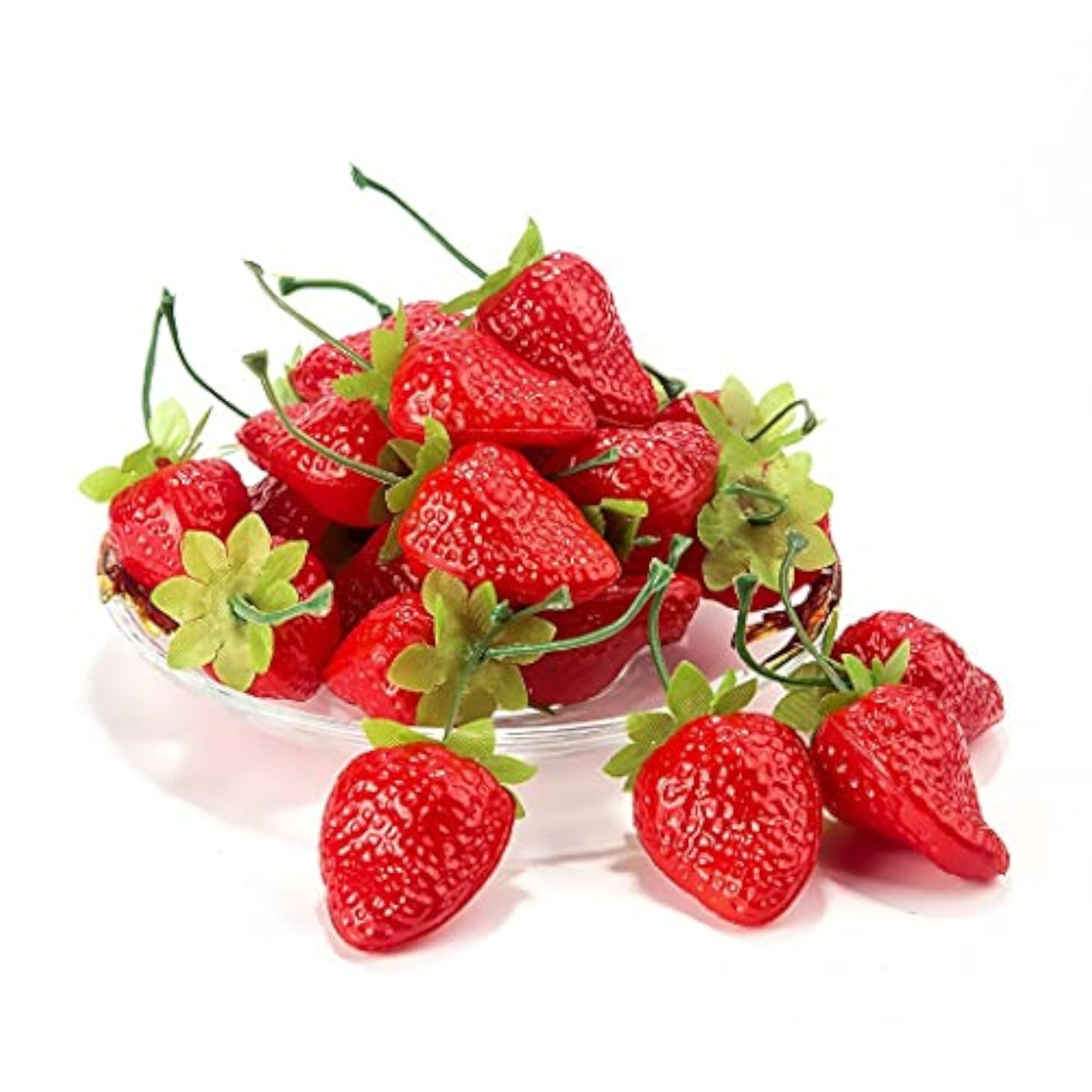 Imported 40Pcs Artificial Strawberries Decorative Fruits