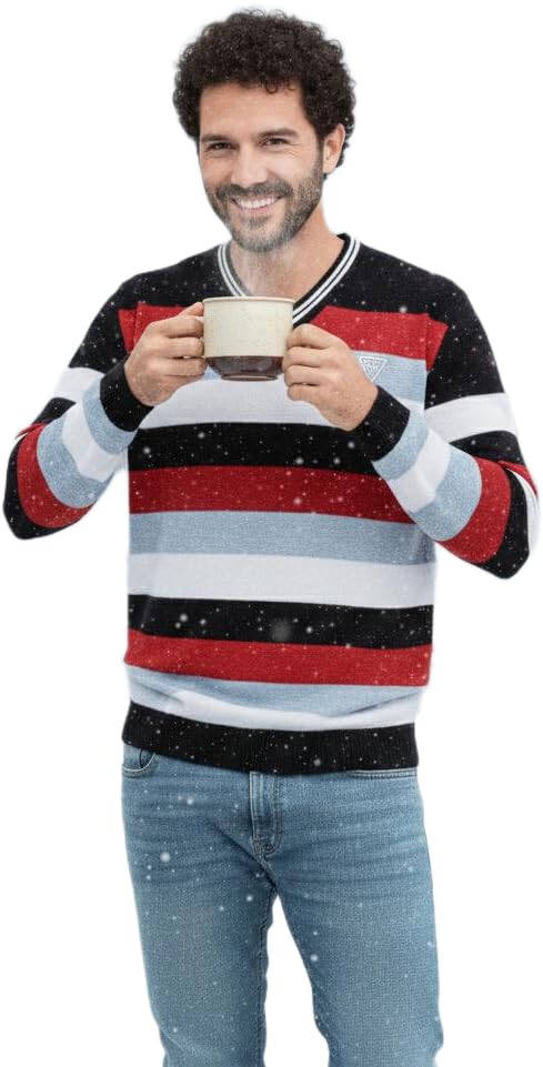Krishna Exports Men's Wool V-Neck Sweater-picture-12