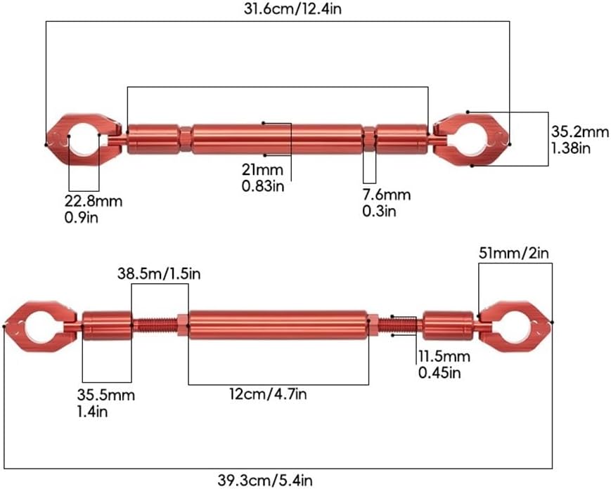 クロスバーバランス 22 ミリメートルユニバーサルオートバイ調整可能なハンドルバー肥厚バランスバークロスバーブラケット(White)