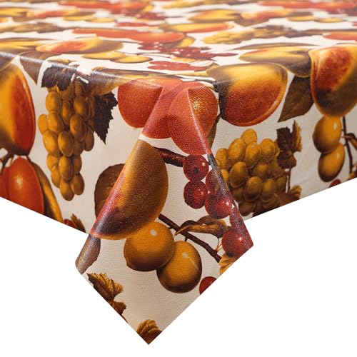 Image of Dakshya Industirs PVC Waterproof Table Cover 36x54 Inch Floral Printed Center Table Cover Washable Plastic Table Sheet Oilproof Dining Table Cover for Coffee Table Living Room Home (Luxury Vine)