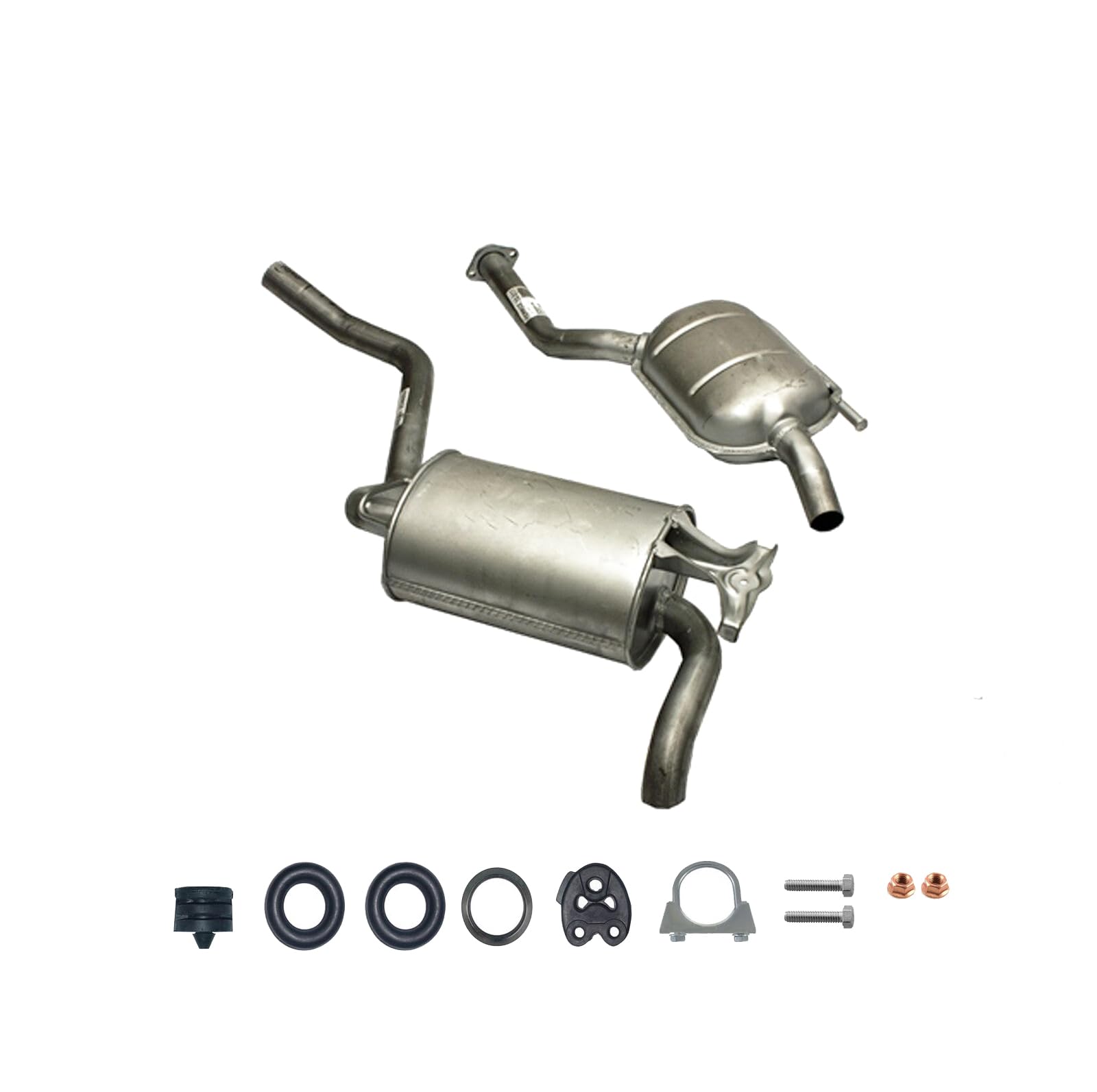 Ferroz Export Ersatz für Auspuffanlage Auspuff ab Kat Mercedes Benz 190 (W201) E 1.8 E 2.0 + Montagesatz