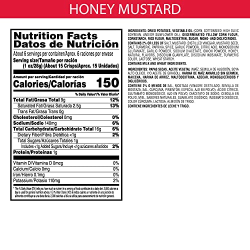 Image of Pringles Potato Crisps, Honey Mustard - 165 Gram