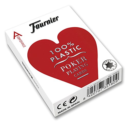 FOURNIER 1028934 No 2500 - Naipes profesionales de plástico para póquer, calidad de casino, colores surtidos