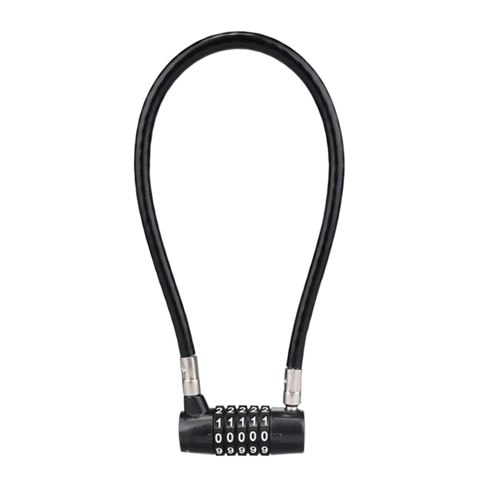 4 Digit Steel Cable Rope Combination Padlock, Cabinet Door Handle Padlock,diameter 3/16", length 7",Suitable for for School, Employee, Gym, Sports Locker, Gate, Case, Toolbox