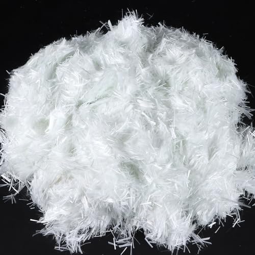 1000g de Fibres Synthétiques Mixtes Polypropylène et Fibre de Verre de 12 mm pour Béton, Mortier, Plâtre et Chape Empêche Efficacement les Fissures,...