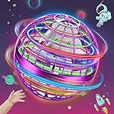 Flying Ball Jouet Fly Spinner Flying Orb Mini Drone UFO Drone Rotatif à 360° avec Lumières LED Flying Bumerang Spinner Jouet Volant Magique Jouet Enfant pour Drone Enfants Adultes Extérieur Intérieur