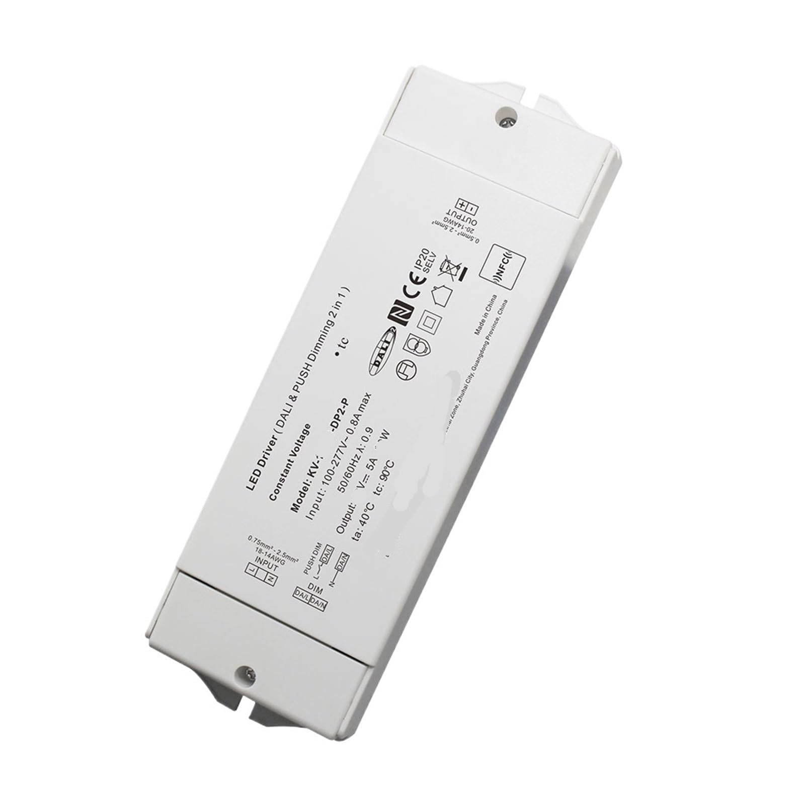 PWANUIGTE KV-30W-90W-DP2 Led dimming Power Driver Constant Voltage DALI 48v 36v 24v 12v Dali Plastic Shell(12V 90W)