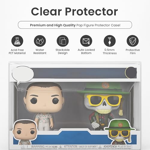 Protector Case for 4" Inch Two Pack Funko Pops Vinyl Figures – Clear 0.5MM PET Plastic Display Box – Stackable, Scratch-Resistant, and Dustproof Display Case (1 Pack)