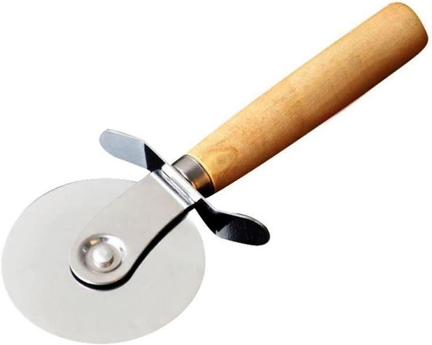 Pizza Cutter 1PC Pizza Knife Food Grade Stainless Steel Pizza Cutter Cake Tool Round Roller Knife for Pies Dough Cookies Kitchen Tool Pizza Slicer (Color : 1PC)