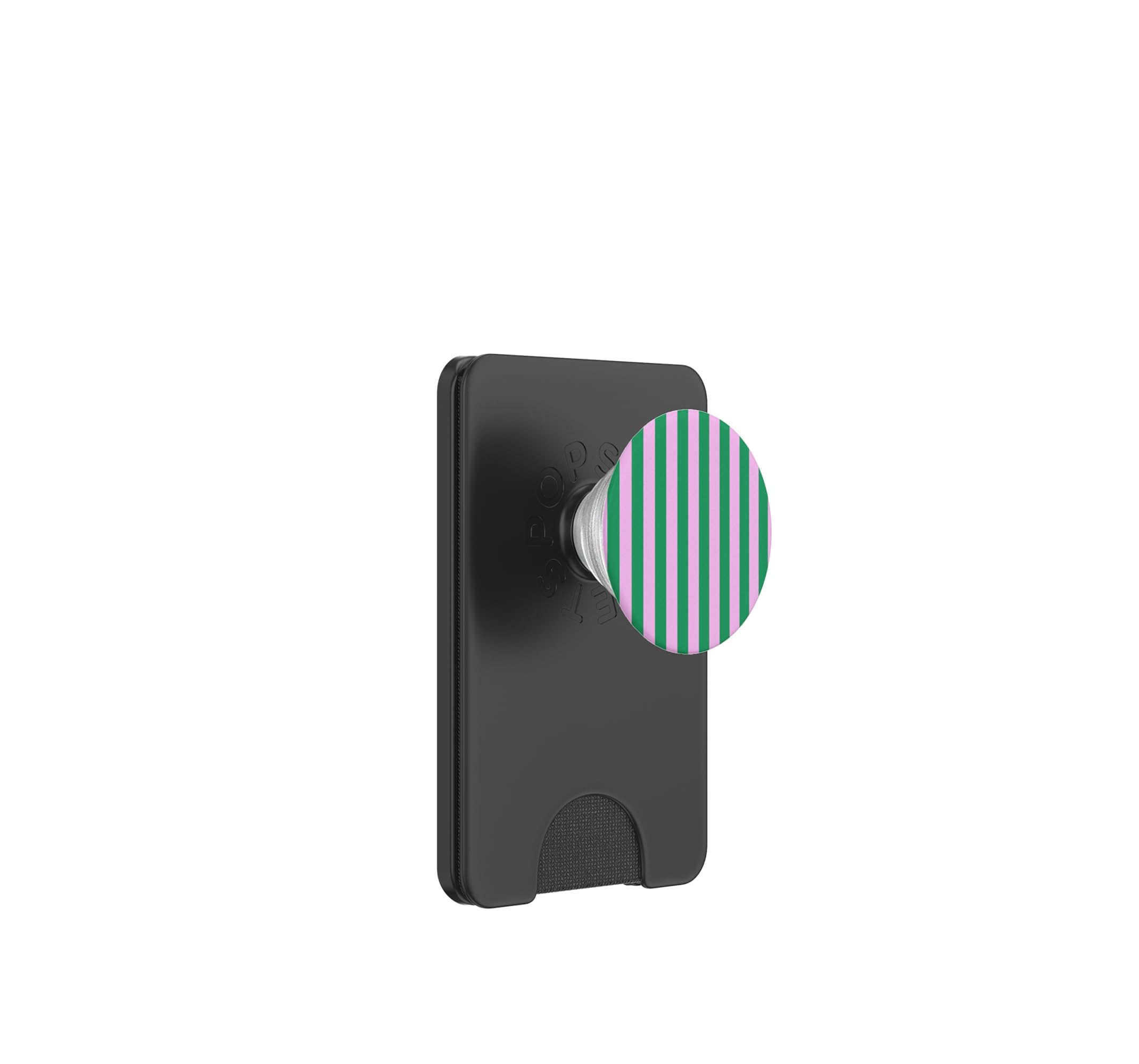 PopSockets PopWallet para MagSafe con Rayas Verdes Y Rosadas Verticales 7