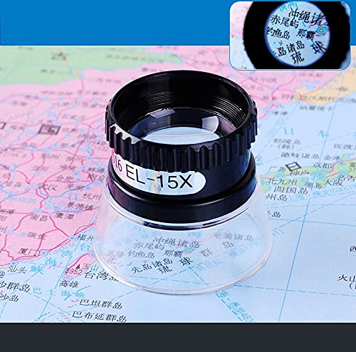 Image of Othmro 1Pcs 10X Magnifier Lens, Photographer's Eye Loupe, Diameter 0.98inch Black Round Page Magnifying Lens, Small Magnifying Glass for Small Prints Book Magazines Newspaper Reading