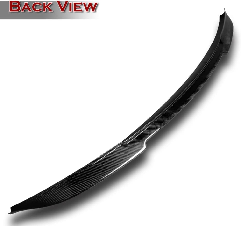 W-POWER, Real Carbon Fiber Lift Gate Trunk Spoiler Wing Compatible with 2016-2020 Kia Optima, 2017 2018 2019, V-Style