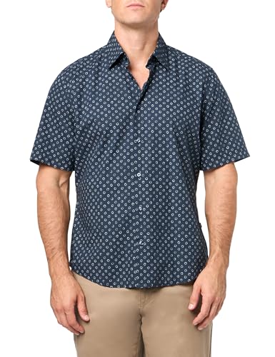 BOSS Men's Regular Fit Cotton Oxford Short-Sleeve Shirt