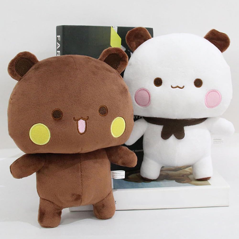 2 Pièces 22cm Bubu Dudu Peluche, Oreiller en Peluche Ours, Oreiller Animaux enPeluche, Ours en PelucheKawaii, Bubu Dudu Plush Toy, BubuDudu Figurine, Coussin à Câlin