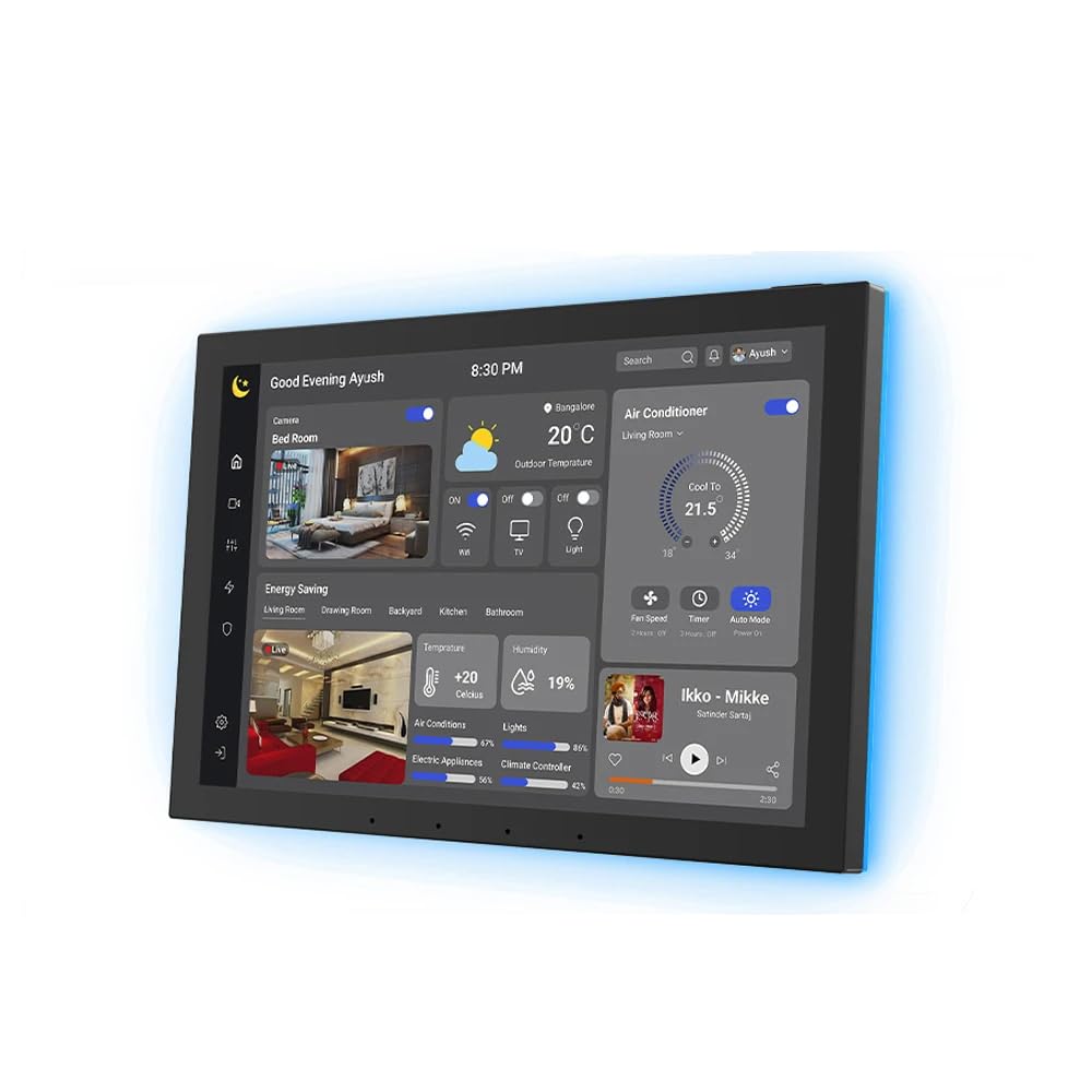 10.1 inch Android 14 POE Tablet Smart Home Control Panel, Black