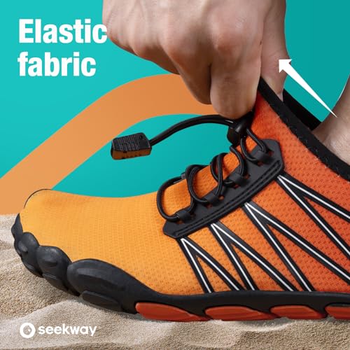 Image of SEEKWAY Mens Womens Water Shoes Quick-Dry Aqua Sock Barefoot Athletic Sports Shoes for Outdoor Beach Swim surf Walking Diving Boating Hiking Pool