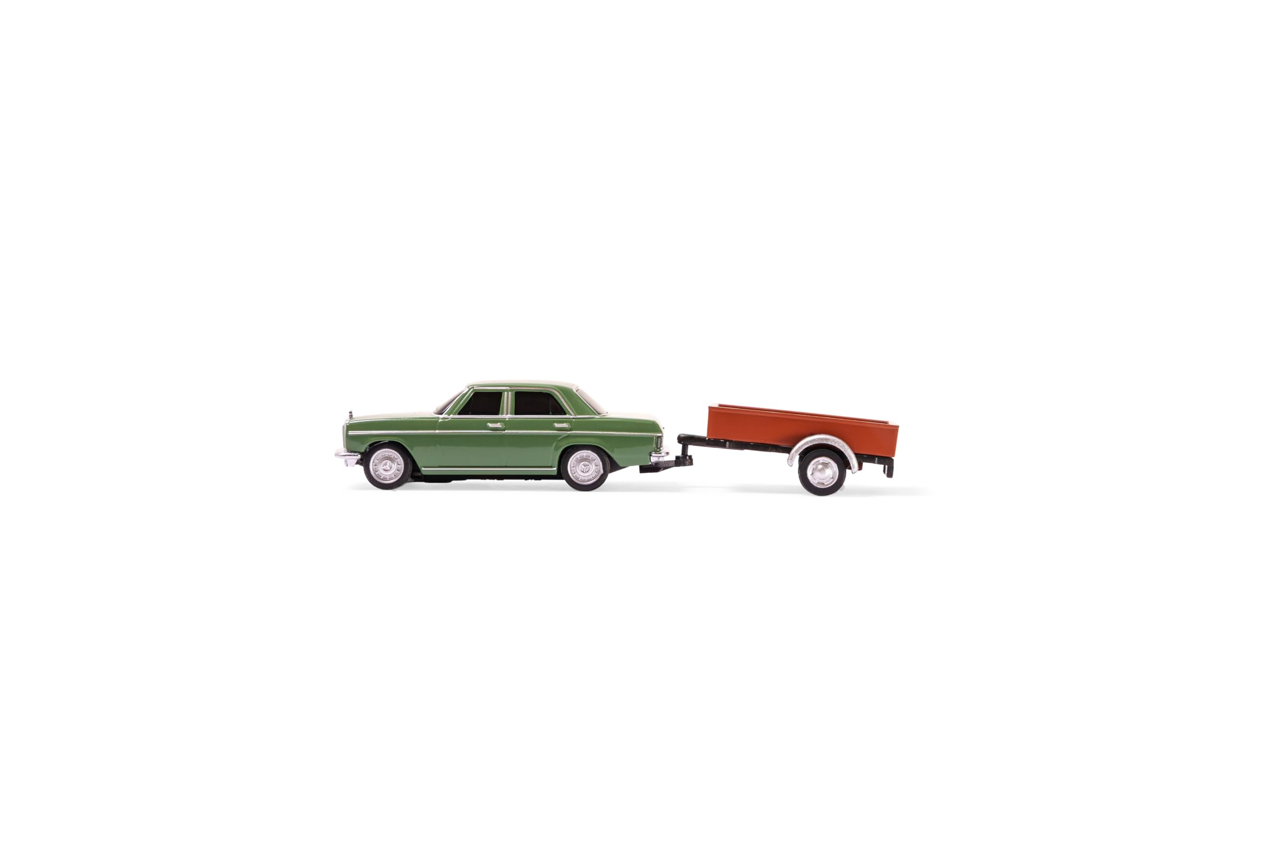 Carson 500504169 1:87 M-B 200/8 grün inklusive Anhänger 100% RTR - Fahrfertiges Modell, RC Auto, H0 Auto,RC Modell,Diorama Fahrzeug