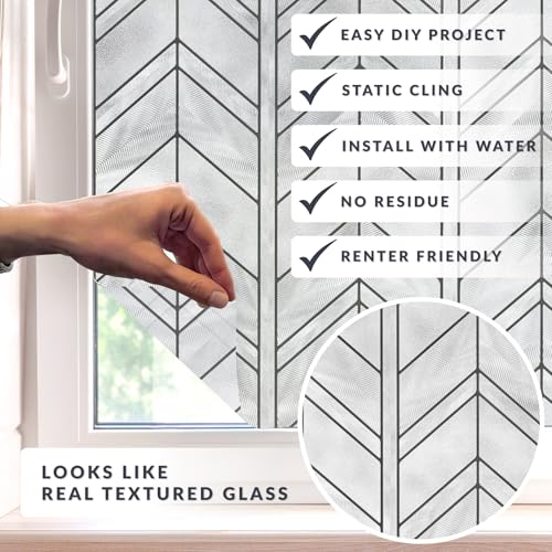 Vinilo decorativo para ventana Chevron 24 x 36 pulg. miniatura 2
