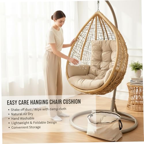 Coussin fauteuil suspendu egg extérieur et intérieur doux avec rembourrage épais lavable