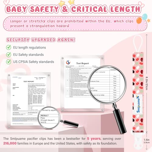 Image of Pacifier Clip for Baby Boys Girl,6 Pack Stylish Binky Clips Strap,Paci Holder with Clips Universal Lightweight Fits Most Pacifiers Teeher Toy Teething Ring,Baby Gifts(Boho & Leopard & Camo)
