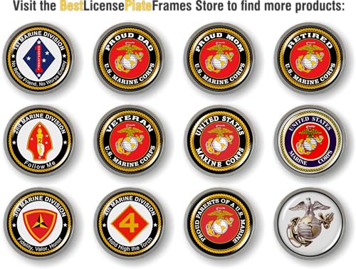 Image of The Eagle, Globe, and Anchor USMC CAR Emblem Badge Sticker Flexible | Officially Licensed US Marine Corps Product, 3D Domed, made by BestLicensePlateFrames