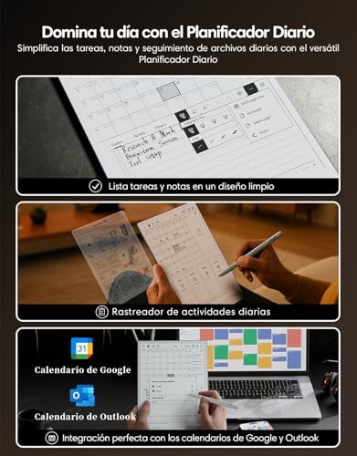 VIWOODS Paquete Mejorado con AiPaper, Stylus Pro y 5 Puntas, Tablet Carta 1300 AI E Ink, 10.65'' 300PPI Cuaderno Electrónico con Bolígrafo, Ultrafino 4.5mm, Ligero 370g - imagen 2