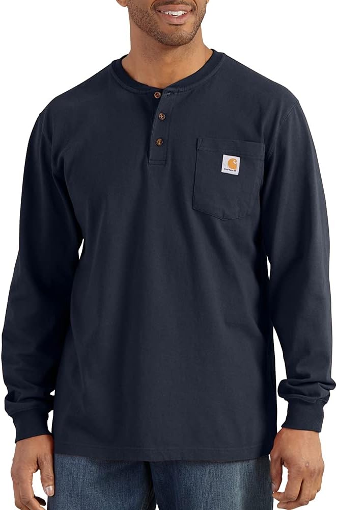 Carhartt Men's Loose Fit Heavyweight Long-Sleeve Pocket Henley T-Shirt - Image 2