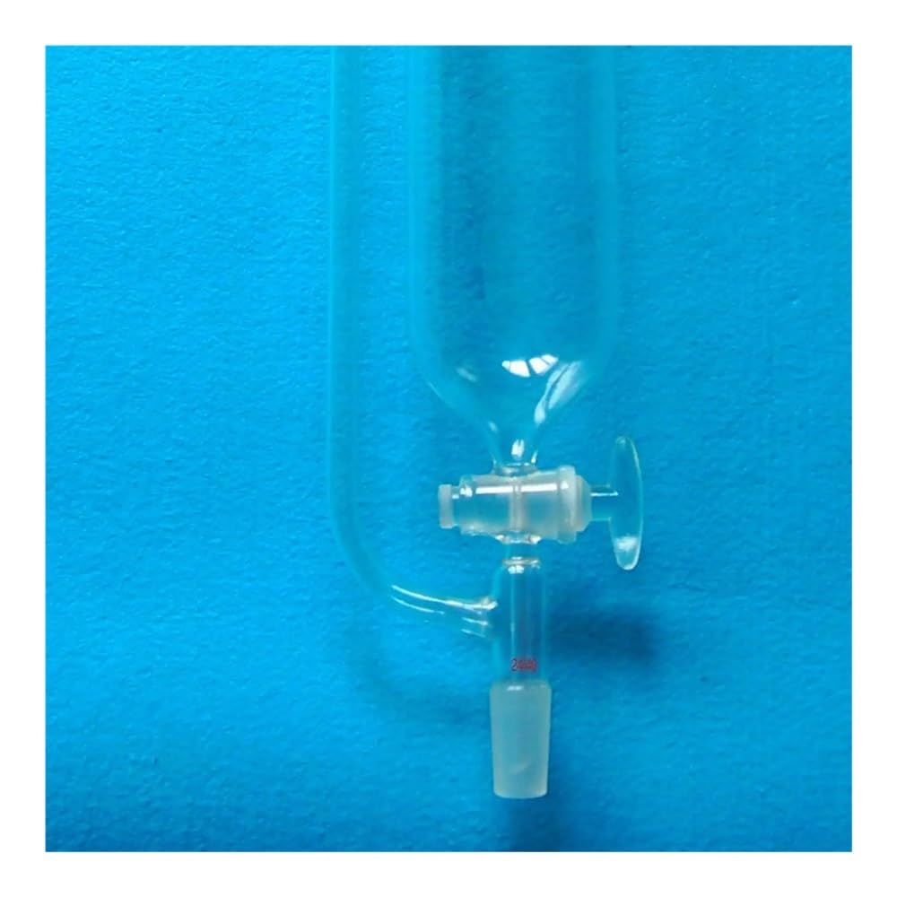 Embudo de igualación de presión 24/40 de 2000 ml con llave de paso de vidrio, cristalería de laboratorio