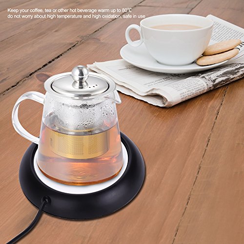 USB Cup Mug Warmer, Hot Drink Warmer Coaster, Coffee Tea Milk Cocoa Chocolate Drinks Beverage Warmers for Office Home Use(Matte black) - Image 3