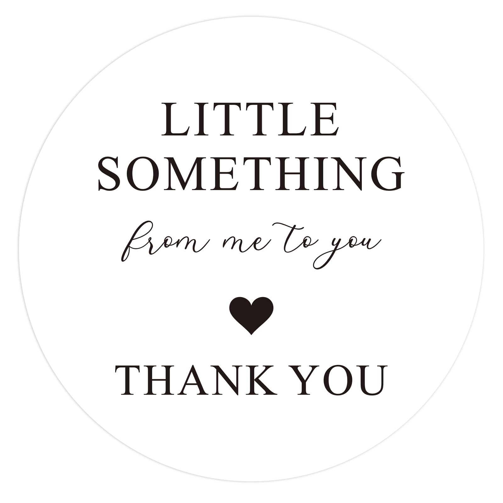 G2PLUS Thank You Gift Stickers, 60PCS Little Something from Me to You Thank You Stickers, 2in Round Thank You Envelope Seal Sticker, Elegant Gratitude