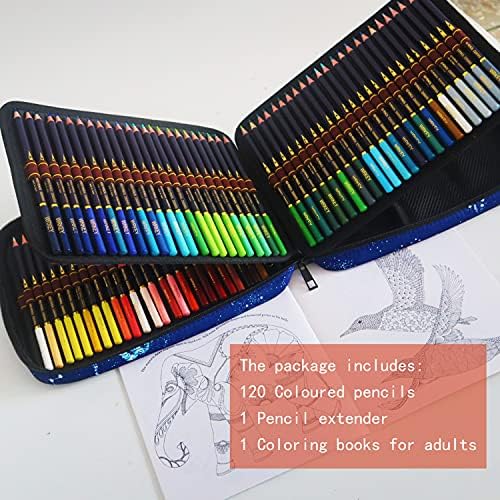 120 Coloured Colouring Pencils Set for Adults Artists Professional, Premium Artist Soft Series Lead with Vibrant Colour, Ideal for Colouring Books Sketching or Kids School Supplies