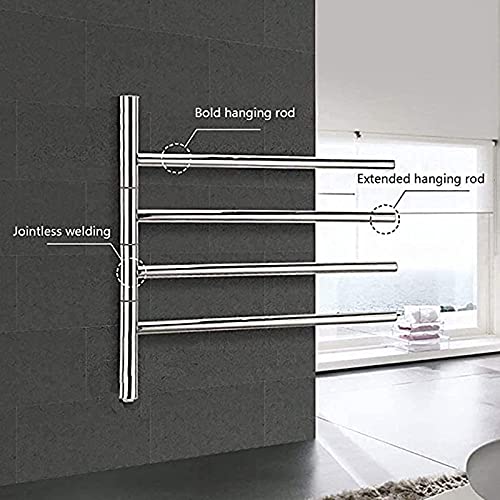 Sèche-serviettes électrique mural rotatif pour optimiser les petites salles de bain