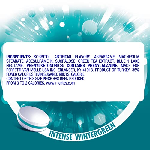 Image of Mentos Clean Breath Hard Mints, Wintergreen, 150 Piece Bottle (4 Pack)