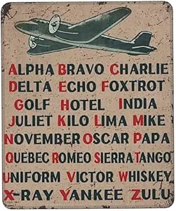 Amazon.com: Pilot Code Phonetic Alphabet Retro Military Mouse Pad ...