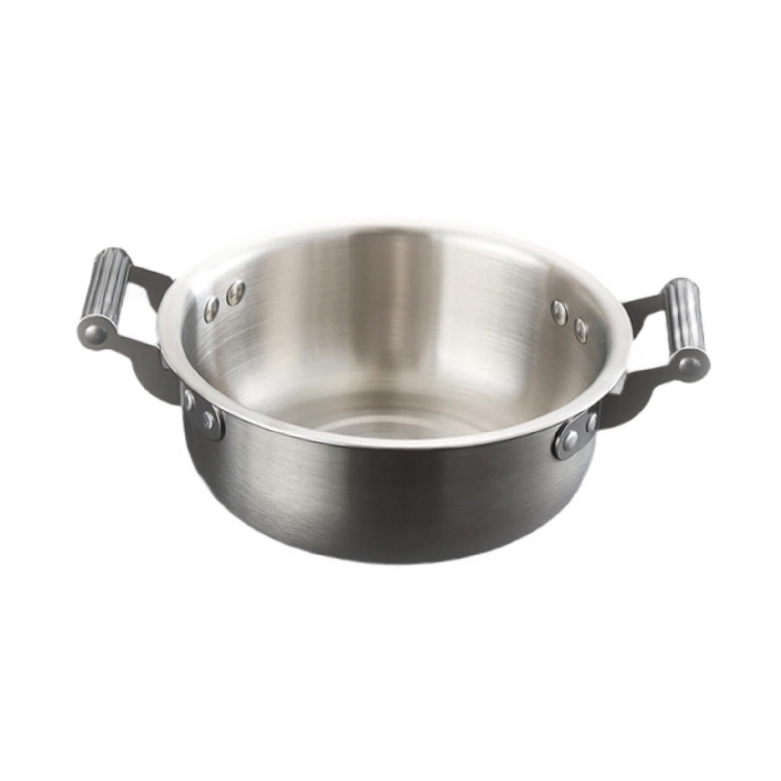 Qianly Multifunktionaler Edelstahl Kochtopf für Instant Nudeln, 22 cm
