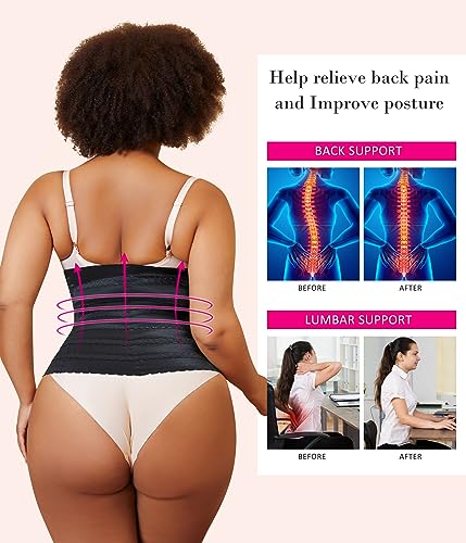 Nebility Waist Cincher Shapewear Tummy Control Plus Size Waist Trainers for Women Belly Trimmer Body Shaper Corset Girdle4